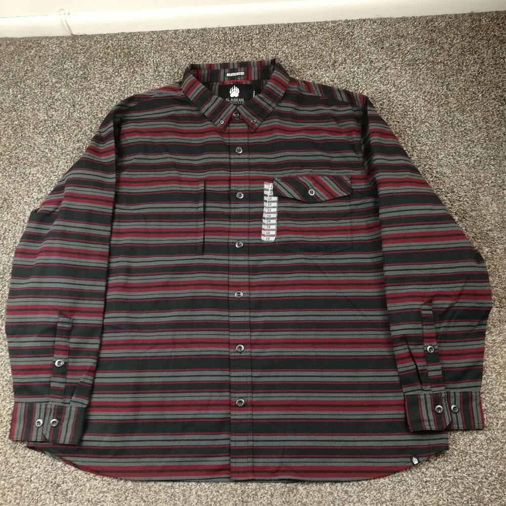 NWT Alaskan Hardgear Duluth Trading Shirt Boars Nest Flannel Button Mens 3XL